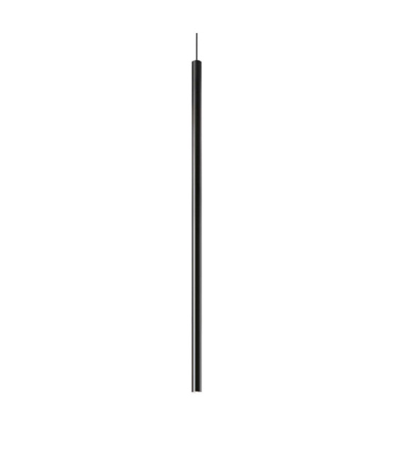 Lámpara colgante ultrafina Metal, Aluminio Negro mate