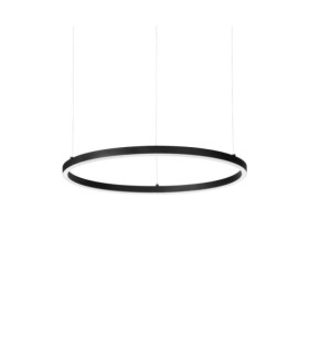 ORACLE Lámpara colgante LED Metal, plástico, aluminio Negro
