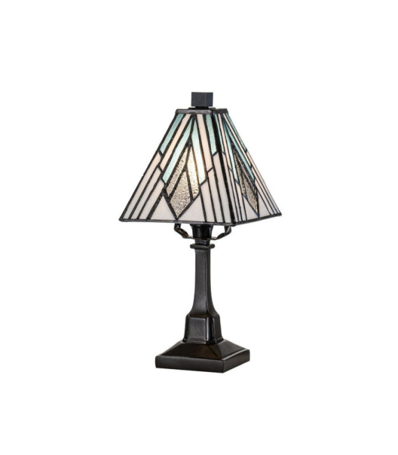 Lampe de table Alderley Acier,verre d'art Bronze d'époque