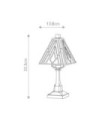 Alderley table lamp Steel, art glass Vintage bronze
