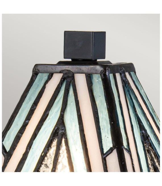 Alderley table lamp Steel, art glass Vintage bronze