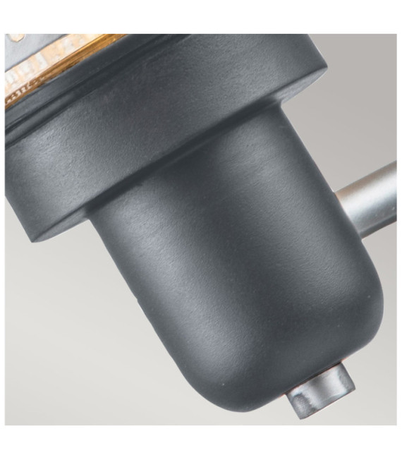 Saturne exterior wall light Stainless steel, glass, aluminum Gray