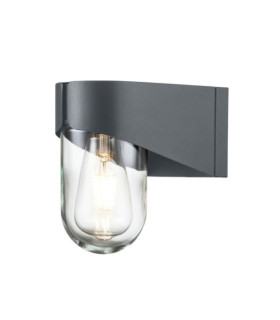 Porto exterior wall light Glass, Gray stainless steel