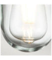 Applique murale extérieur Porto Verre,Acier inoxydable Gris