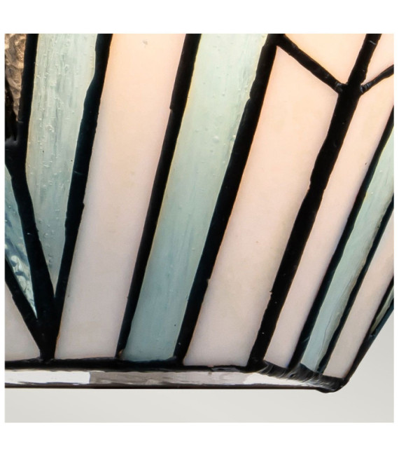 Alderley aplique Art vidrio, acero Bronce vintage
