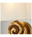 Swirl wall light Linen lampshade, steel, gold leaf resin
