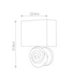 Applique murale Swirl Abat-jour en lin,acier,résine Blanc d'os