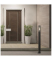 Batton outdoor floor lamp Stainless steel Matte black, Smoked