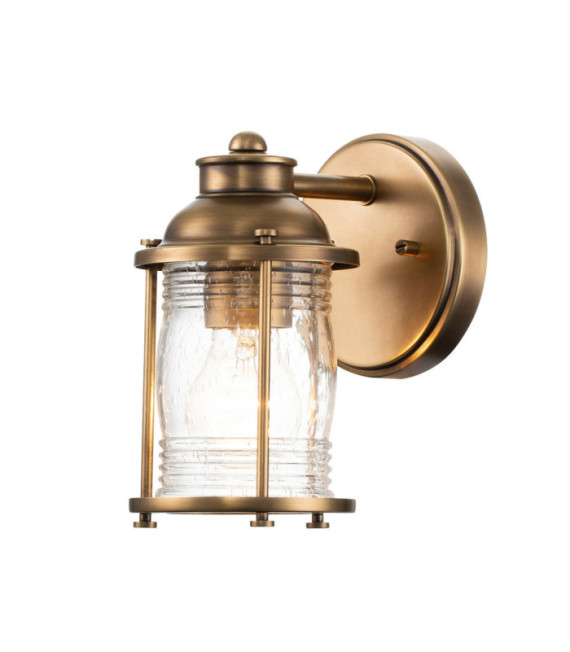 Kichler wall light Steel, transparent grained glass Natural brass