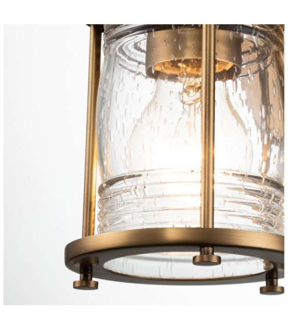 Kichler wall light Steel, transparent grained glass Natural brass