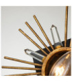 Sun wall light Steel, K9 cut glass Gold leaf