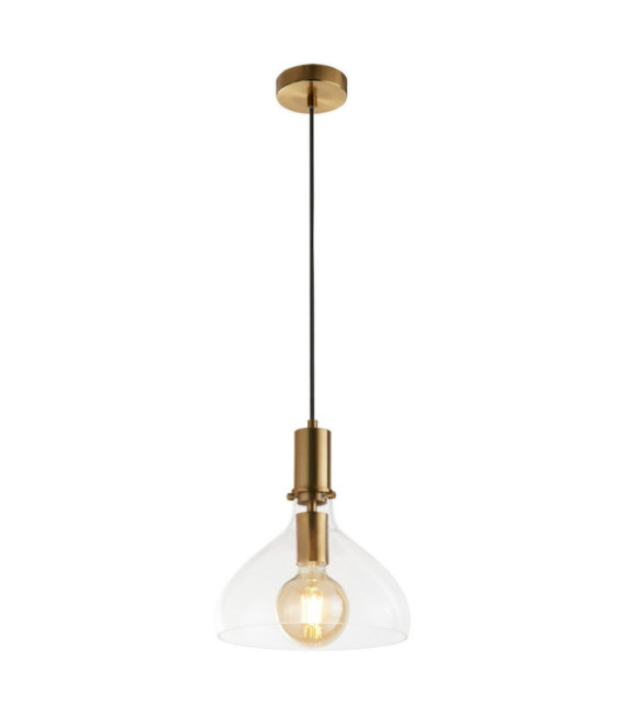 Lampada a sospensione Margarita Acciaio dolce, vetro Ottone