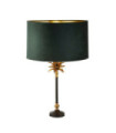 Lampe de table Palm Acier doux Noir mat, laiton antique