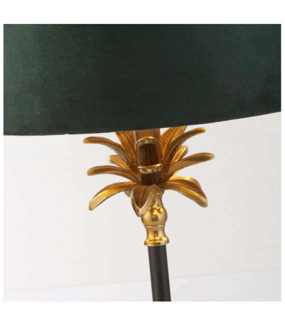 Palm table lamp Mild steel Matt black, antique brass