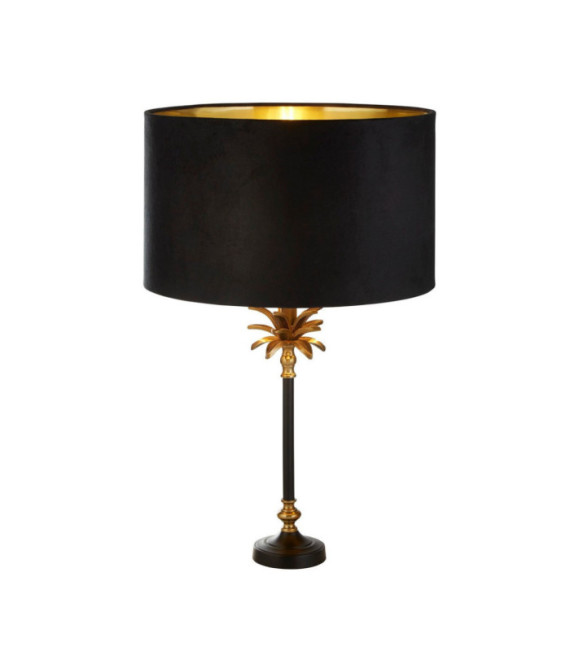 Palm table lamp Mild steel Matt black, antique brass
