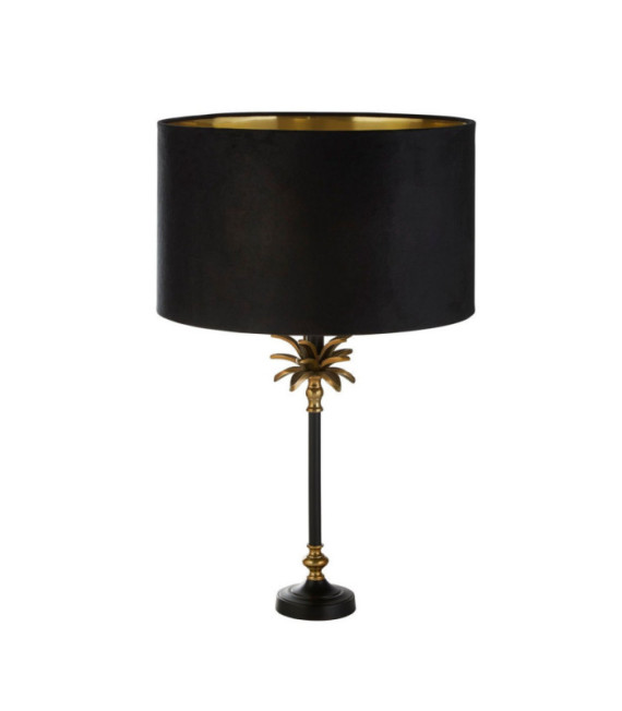 Palm table lamp Mild steel Matt black, antique brass