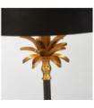 Lampe de table Palm Acier doux Noir mat, laiton antique