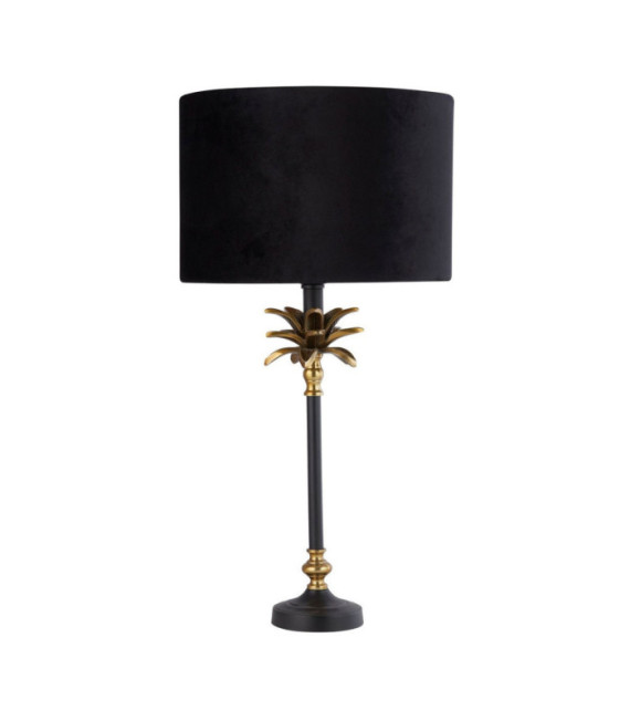 Lampada da tavolo Palm Acciaio dolce Nero opaco, ottone antico