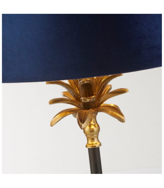 Lampada da tavolo Palm Acciaio dolce Nero opaco, ottone antico
