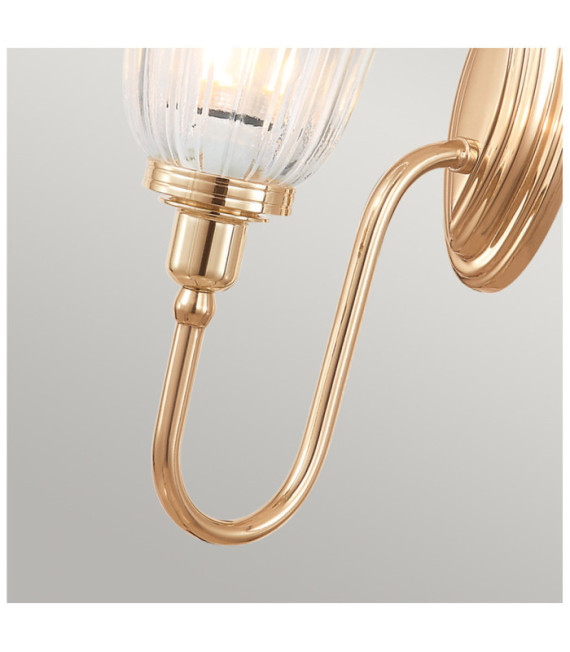 Lampada da parete Blake Vetro, Alluminio Oro Rosa
