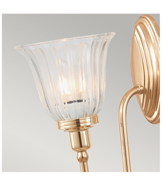 Blake Wandleuchte Glas, Aluminium Roségold