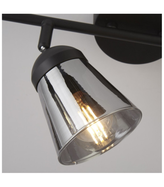 Mega spotlight bar Mild steel Matt black, Smoked