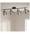 Mega spotlight bar Mild steel Matt black, Smoked