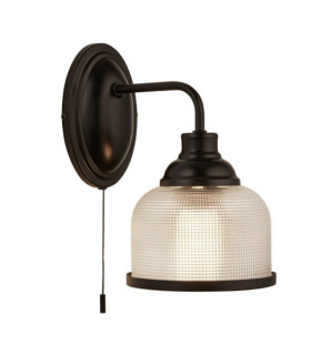 Lampada da parete Highworth Acciaio dolce Trasparente, nero