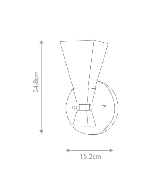 Lampada da parete per bagno Bowtie in vetro opale, acciaio nero opaco