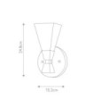 Bowtie Bathroom Wall Light Opal Glass, Matte Black Steel