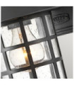 Hinkley Outdoor Wall Light Clear Seeded Glass, Weather Resistant Composite, Textured Black