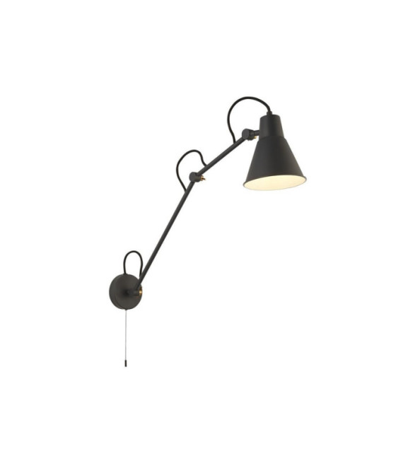 Swing Wandleuchte Baustahl Sandgrau, Gold