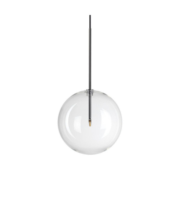 EQUINOXE Pendant Lamp Glass, Chrome Metal