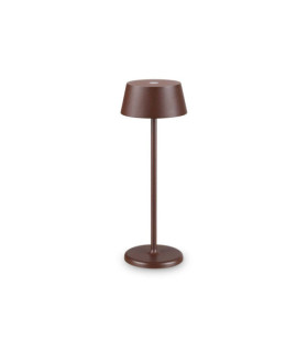 Lámpara de mesa LED Pure Metal, aluminio marrón café