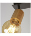 Spinny spotlight Mild steel Matt black, natural