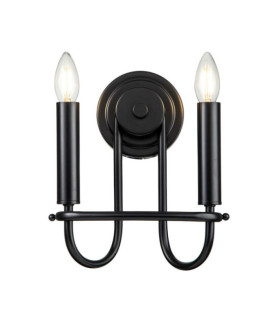 Lampada da parete Capitol Acciaio Nero