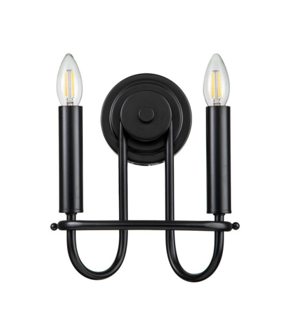 Capitol wall light Steel Black