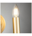 Capitol wall light Steel Natural painted brass