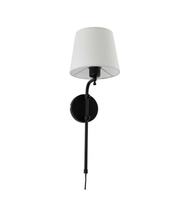 Applique murale Munich Acier doux Noir mat, naturel