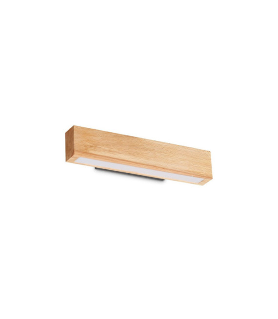 CRAFT LED-Wandleuchte Glas, Metall, Holz Helles Holz