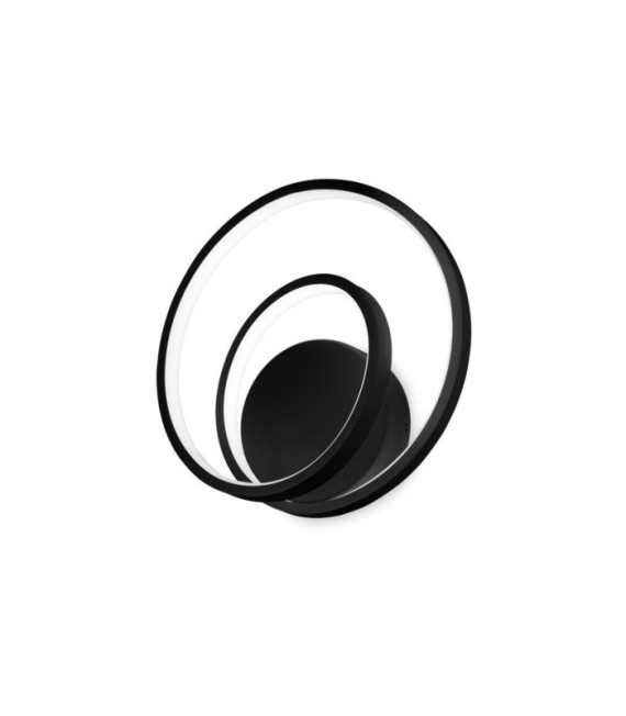 Aplique LED OZ Metal, Plástico Negro