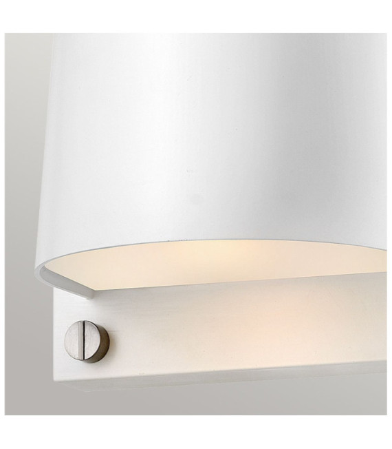 Lampada da parete per esterni Scout Composite resistente alle intemperie, bianco satinato