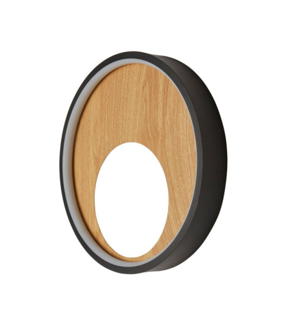 Curio LED-Wandleuchte Baustahl, Silikon Schwarz, Braun