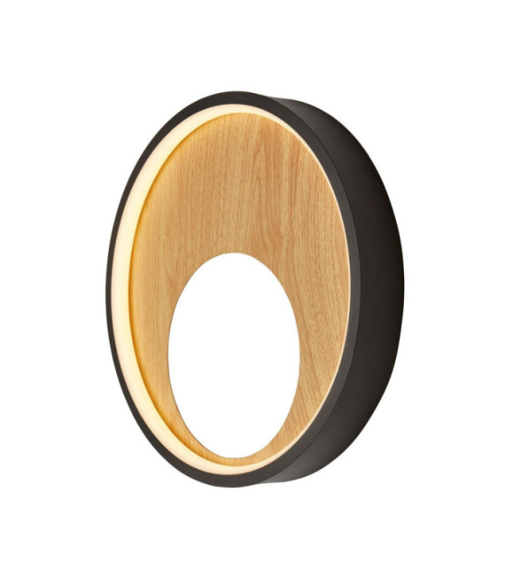 Curio aplique LED Acero dulce, silicona Negro, Marrón