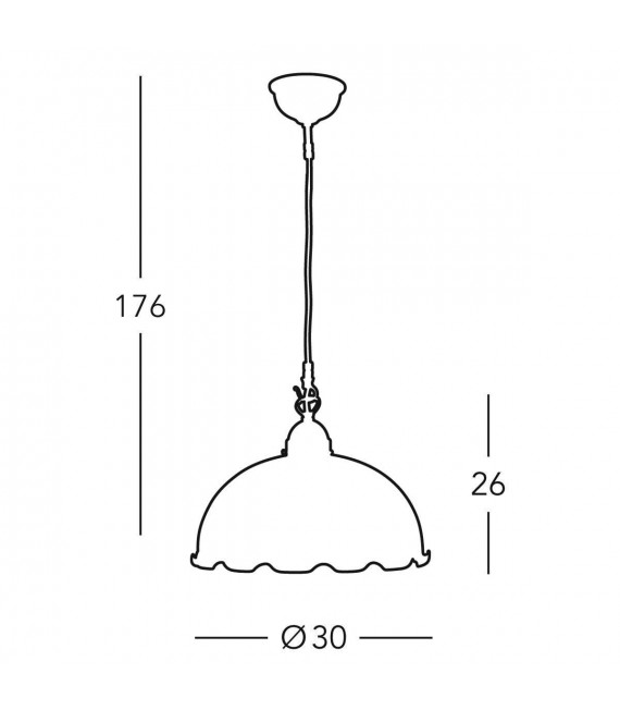 Suspension style cosy NONNA laiton antique 1 ampoule