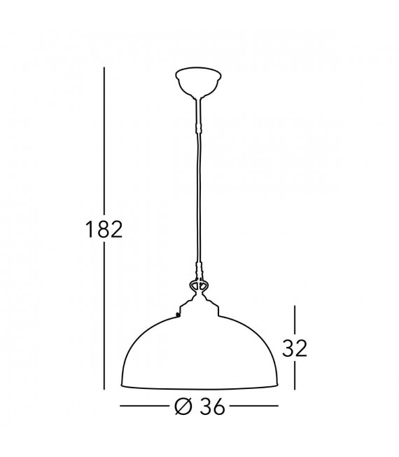 Lampada a sospensione NONNA in ottone antico 1 lampadina