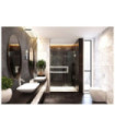 Applique murale Salle de bains Scope Acier doux,verre Chrome