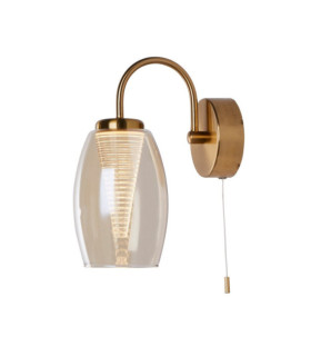 Lampada da parete Cyclone Vetro, acrilico, acciaio medio Bronzo