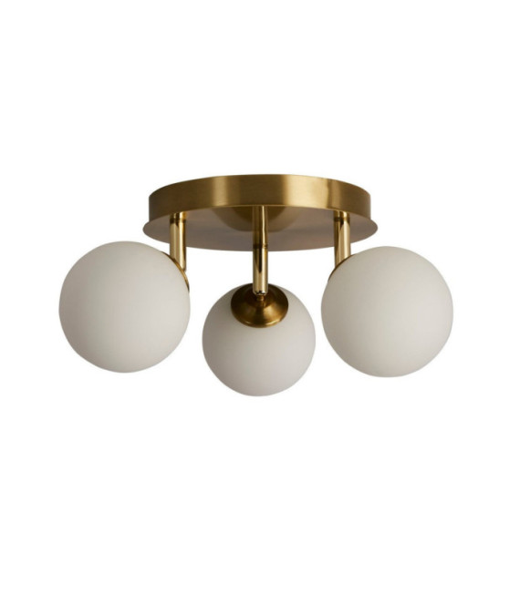 Plafonnier Crosby Acier doux,verre Or