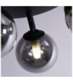 Plafonnier Crosby Acier doux,verre Noir